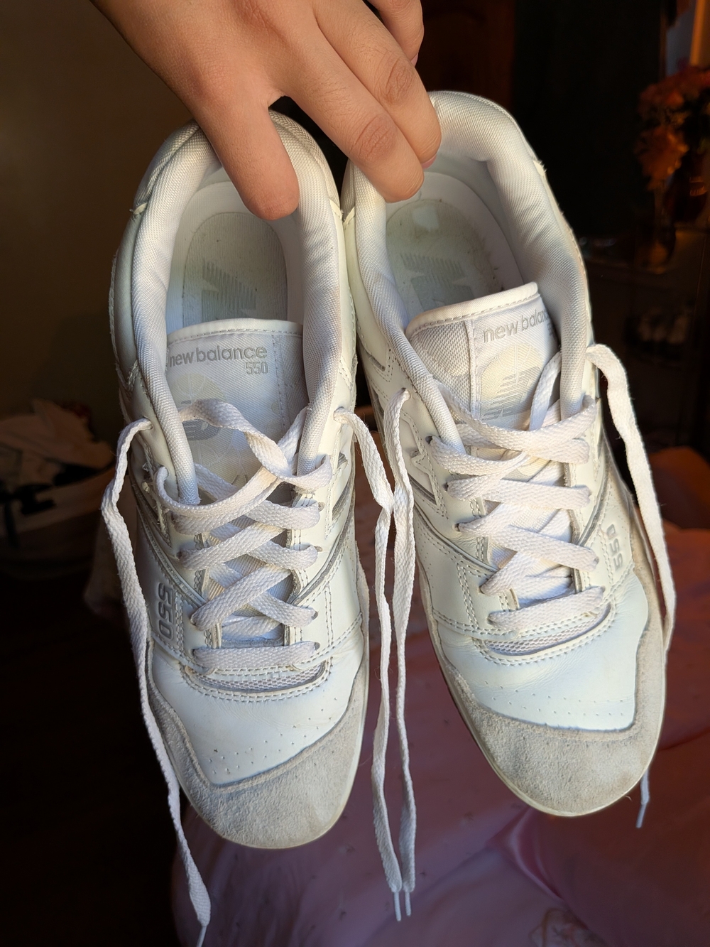 New Balance 550 White and Light Gray Men's Sneakers